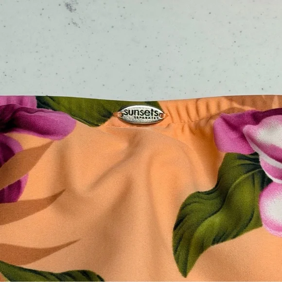 Sunsets Inc. Floral Bikini Set in Orange and Pink - Picture 4 of 11
